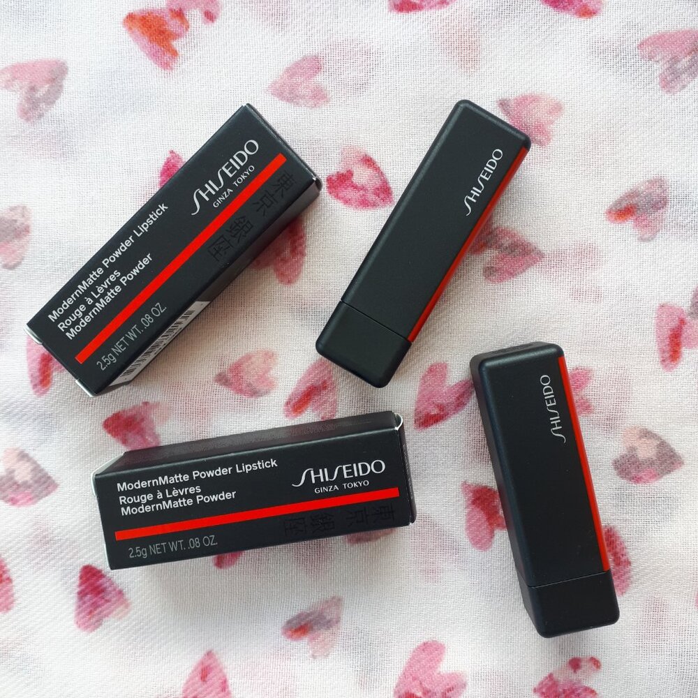 2/$20 Shiseido: ModernMatte Powder Lipstick mini bundle - #516 Exotic Red